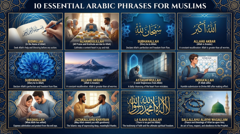 10 ESSENTIAL ARABIC PHRASES FOR MUSLIMS.