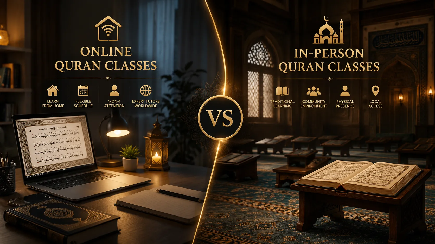 Online Quran classes vs in-person comparison for UK families