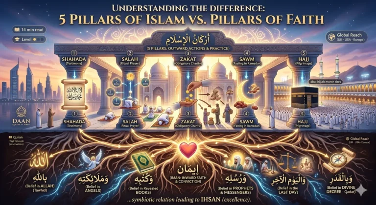 5 pillars of Islam vs pillars of faith