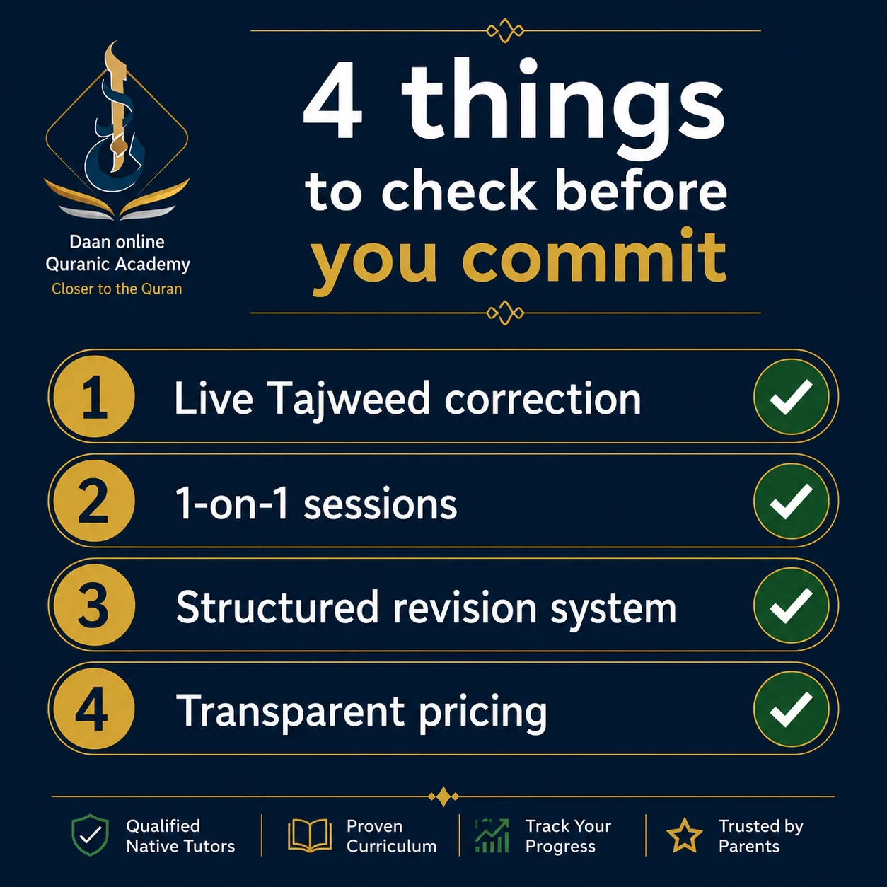 how to memorize quran quickly — checklist infographic for choosing a qualified online Hifz tutor