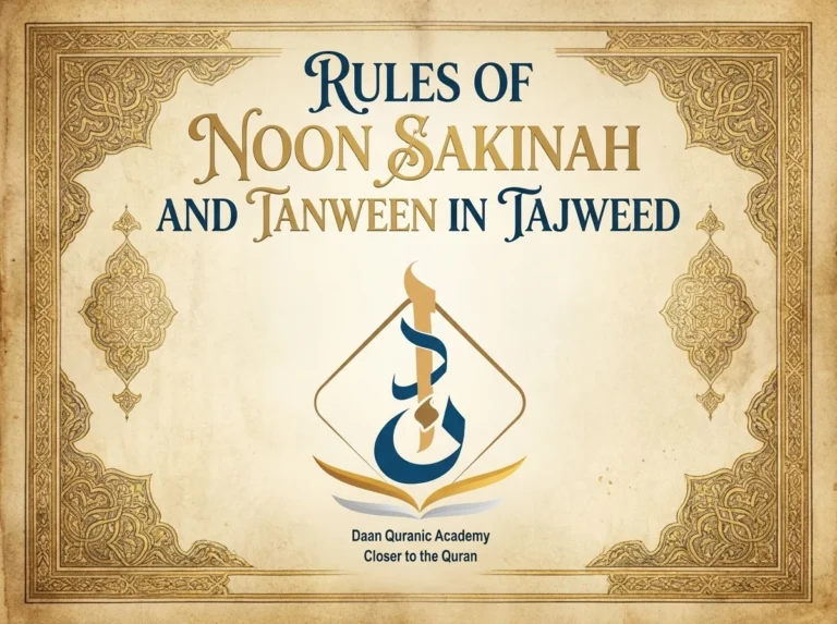 Rules of Noon Sakinah and Tanween in Tajweed (Quran Examples)