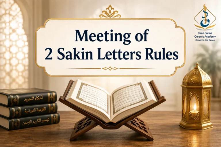Solving the Meeting of 2 Sakin Letters Rules: A Simple Tajweed Guide
