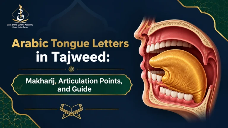 arabic tongue letters in tajweed — makharij articulation points chart with native Egyptian tutor
